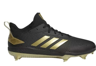 black and vegas gold baseball cleats